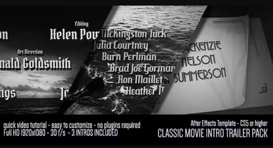 Videohive 8208279 Classic Movie Intro Trailer Pack