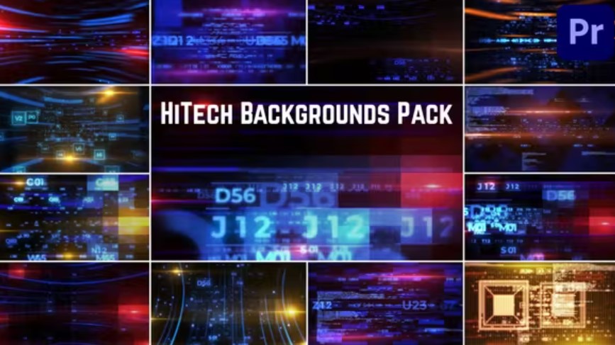 Videohive 53099396 HiTech Backgrounds Pack for Premiere Pro