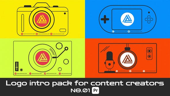 Download: Videohive 47269651 Logo Intro Pack for Content Creators