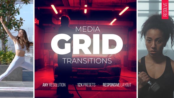 Videohive 53165772 Grid Media Transitions