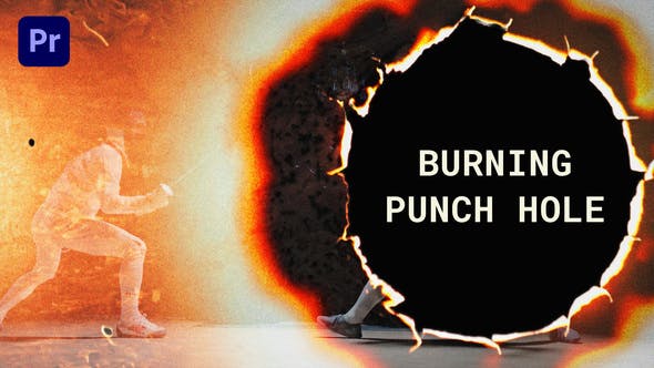 Elevate Your Video Editing with Burning Punch Hole Transitions at GFXHive