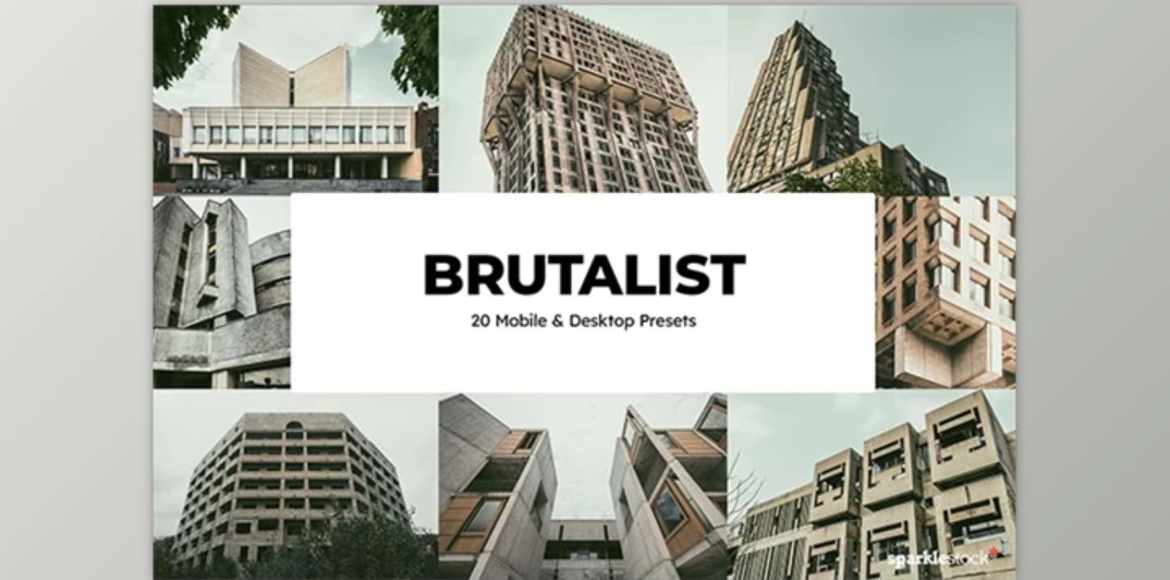 20 Brutalist Lightroom Presets and LUTs , GFXHive