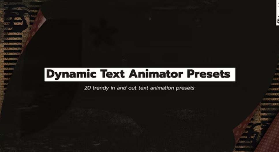 Dynamic Text Animator Presets, GFXHive