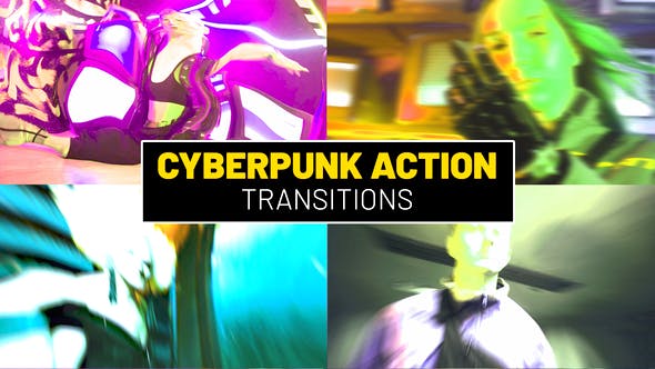 Videohive 53387102 Cyberpunk Action Transitions | After Effects