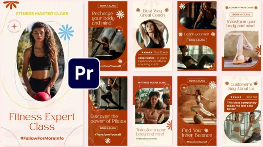 Videohive 53357043 Fitness Pilates Sports Instagram Stories at GFXHive