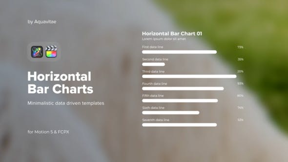 Videohive 50230196 Minimalistic Horizontal Bar Charts for FCPX & Motion