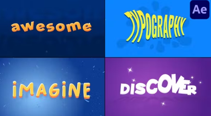 Videohive 53415338 Cartoon Text Animations for After Effects