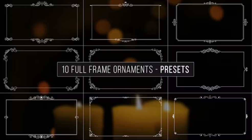 Full Frame Ornaments Presets for After Effects | GFXHive