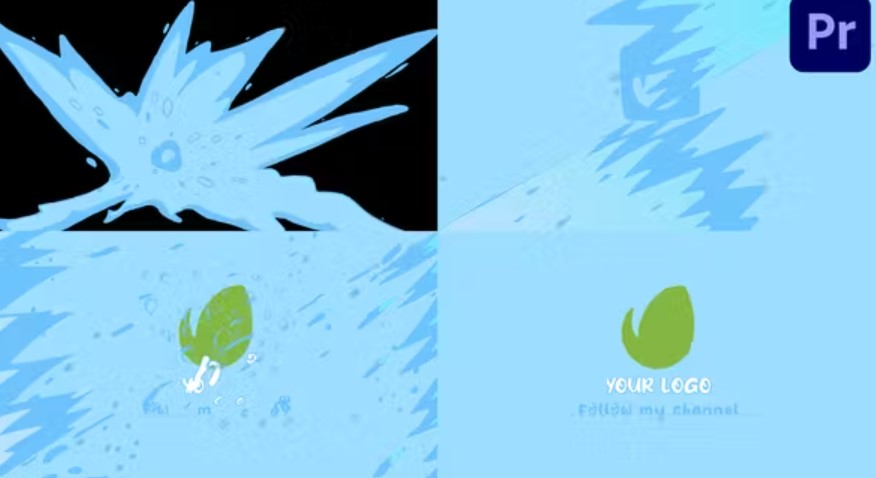 Videohive 50768255 Swirling Wave Logo Opener for Premiere Pro