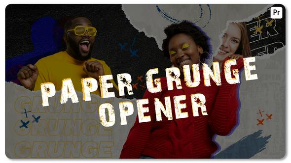 Videohive 49331935 Paper Grunge Opener I MOGRT