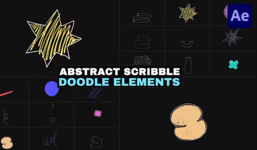 ree Videohive 53577678 Abstract Scribble Doodle Elements | After Effects