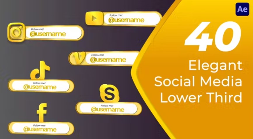 Videohive 53579276 Elegant Social Media Lower Third | GFXHive