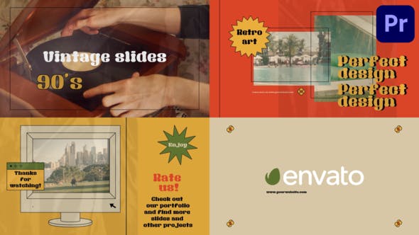 Videohive 47682419 Vintage Retro Slides | Premiere Pro MOGRT