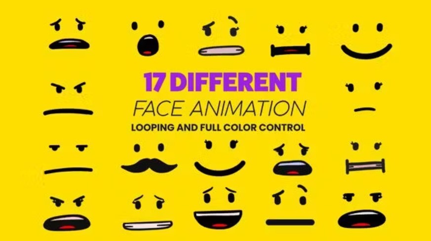 Cartoon Animated Face Pack 03 - Videohive Template from GFXHive