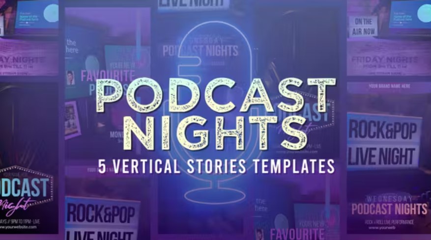 Videohive 53688976 Podcast Nights Stories, GFXHive