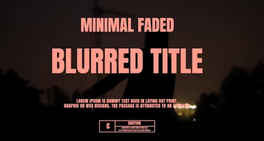 Blurred Titles Template for Final Cut Pro