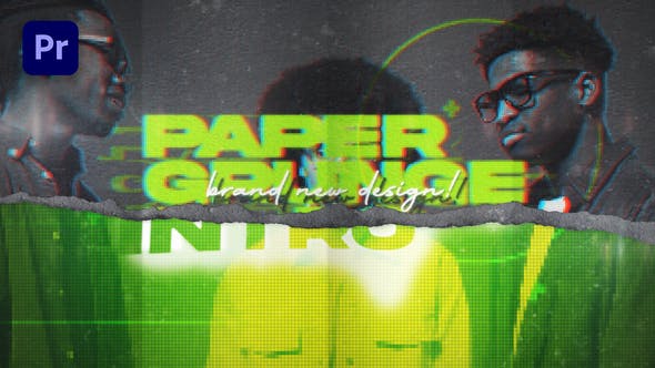 Videohive 53611792 Paper Grunge Intro | MOGRT