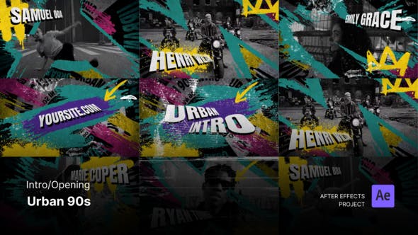 Videohive 53506001 Intro/Opening – Urban 90s Set After Effects Project Files