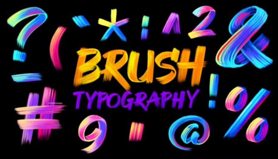 Paint Brush Typography Kit