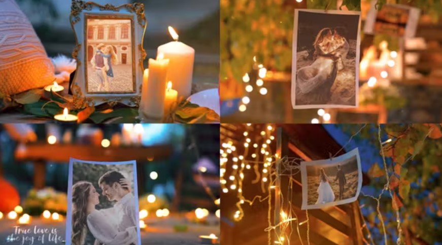 Videohive 34629956 Wedding Photo Gallery - Autumn Night Garden