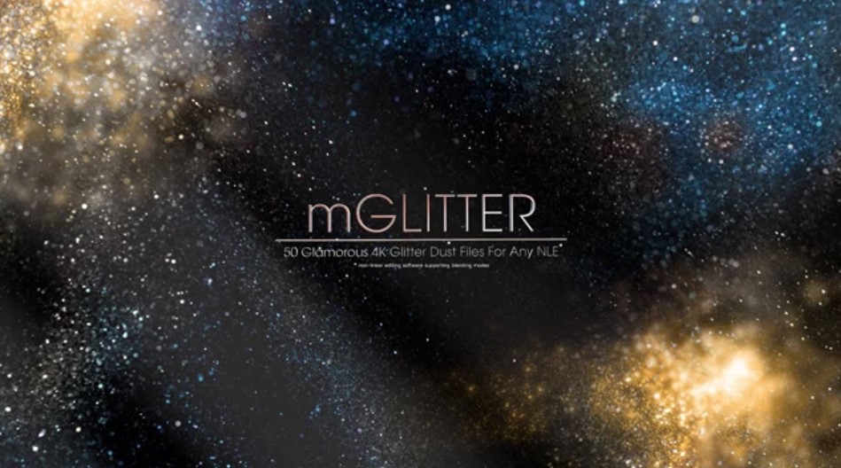 [Premium] MotionVFX – MGlitter: 50 Glamorous 4K Glitter Dust Files for Any NLE