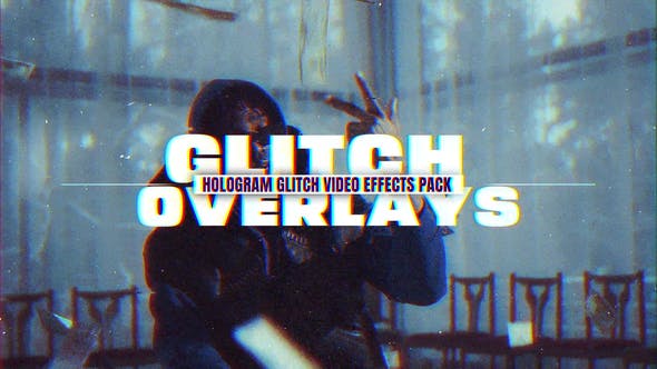 Videohive 53818426 Glitch Hologram Video Effect Overlays