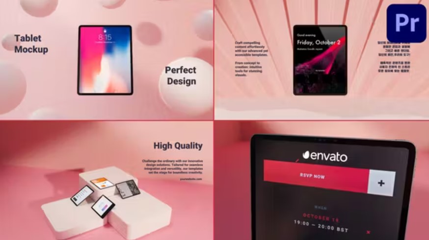 Videohive 53982674 Tablet Mockup for Premiere Pro