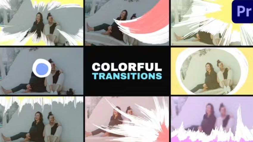 Videohive 53964610 Stroke Colorful Transitions