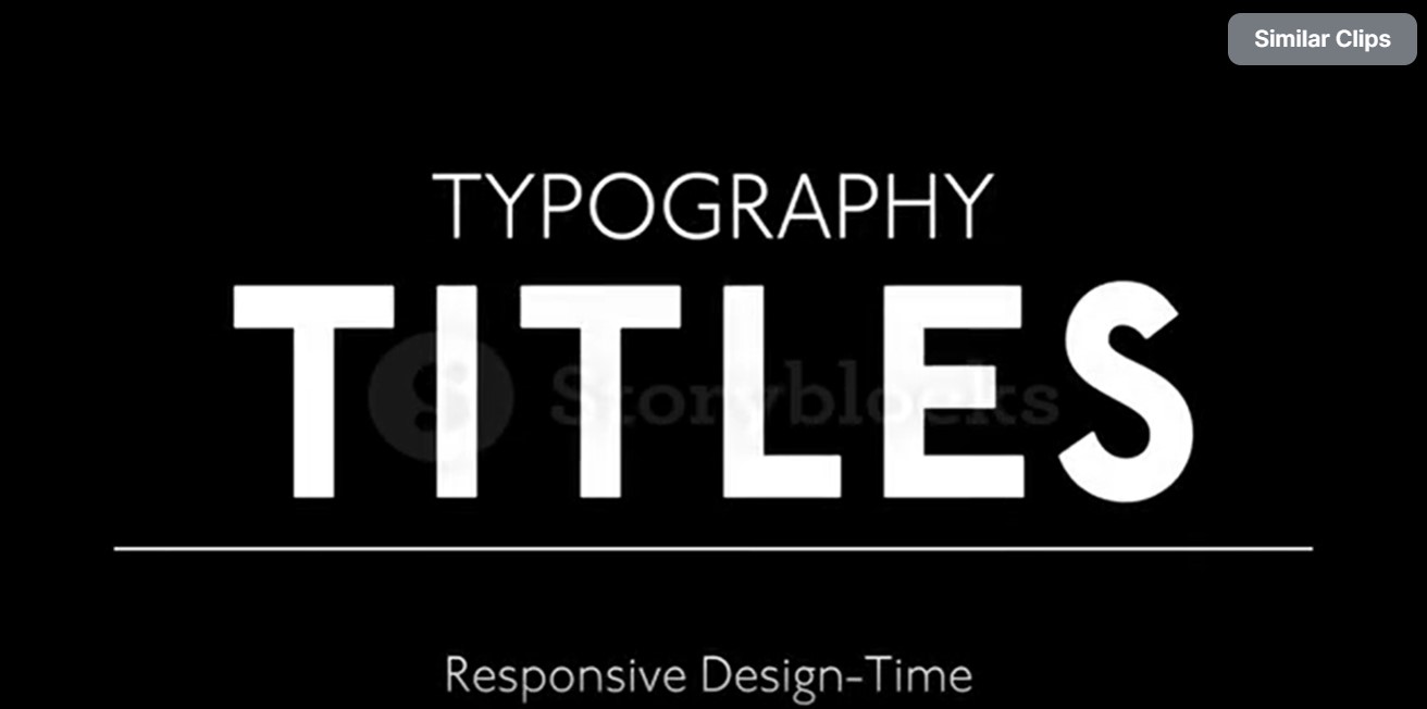 Typography Titles Motion Graphics Template