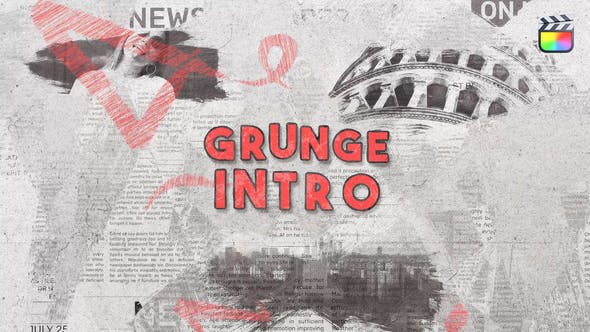 Videohive 54209023 Grunge Brush Logo Intro – FCPX, GFXHive