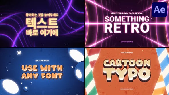 Videohive 49509755 Cartoon Typography Slides for After Effects