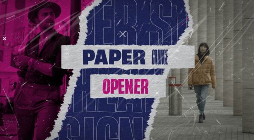 Videohive 54304696 Paper Grunge Opener | MOGRT, GFXHive