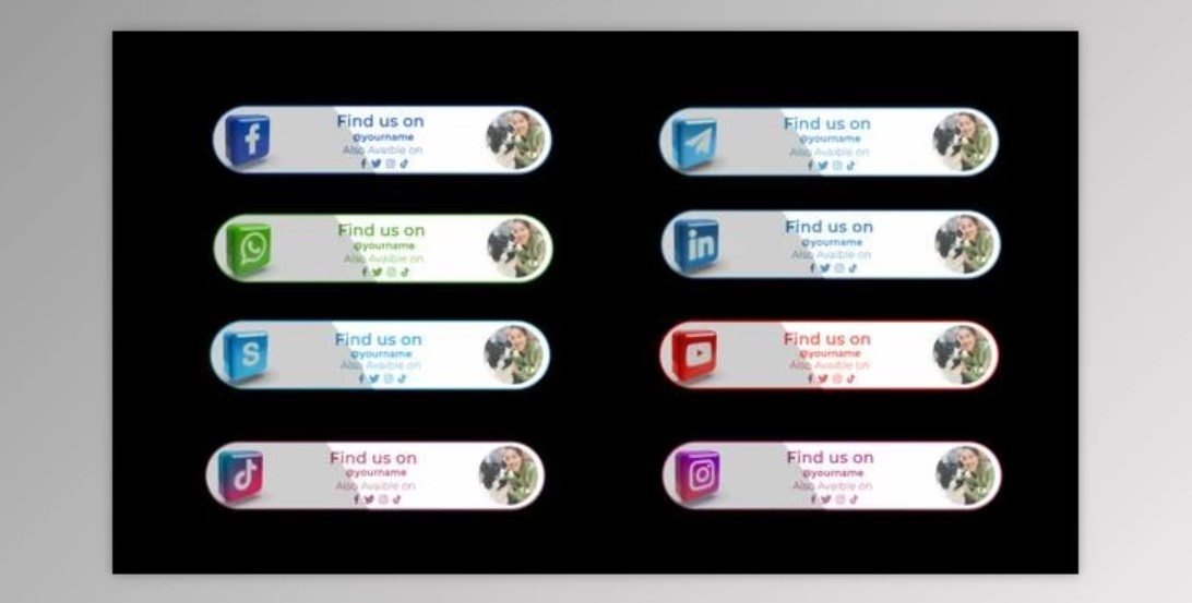 Download: 3D Social Media Button - No Plugin Required (Videohive 47421486) AE Project