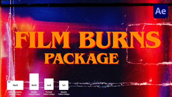 Videohive 54306112 Film Burns Package – Elevate Your Videos