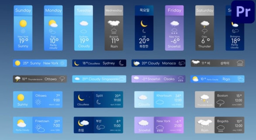 Videohive 54360032 Weather Bars for Premiere Pro