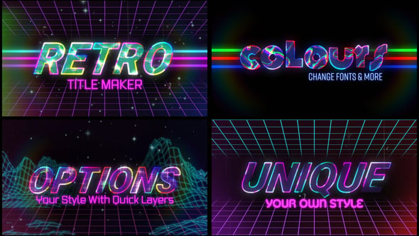 Videohive 54324707 Retro Title Maker