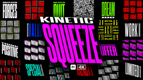 Videohive 54348592 Kinetic Squeeze Titles for Premiere Pro