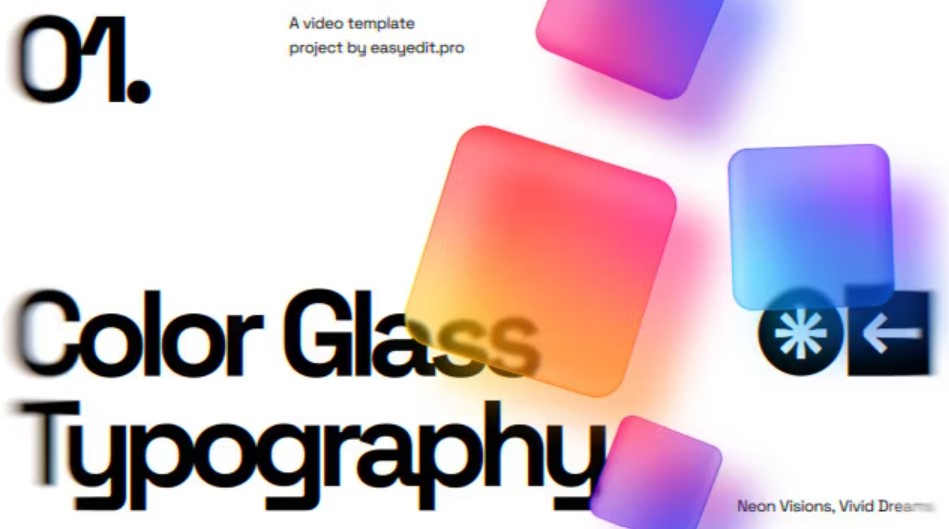 Color Glass Typography