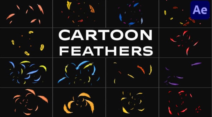 Videohive 54429197 Cartoon Feathers for After Effects