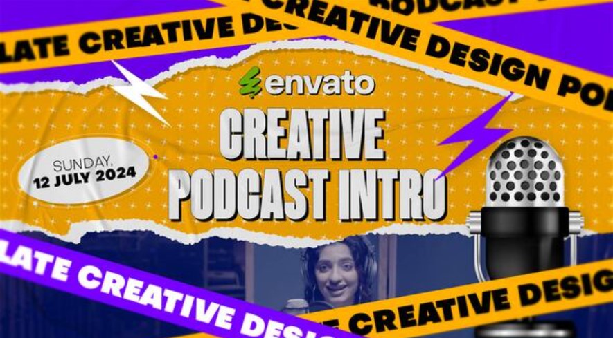 Videohive 54435677 Paper Podcast Intro