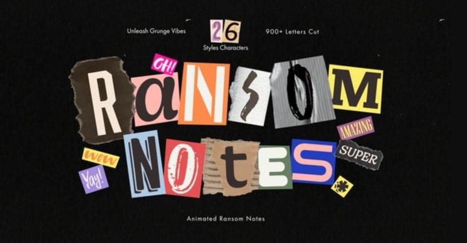 Videohive 54476988 Ransom Note Animated Letters Set: Elevate Your Creative Projects