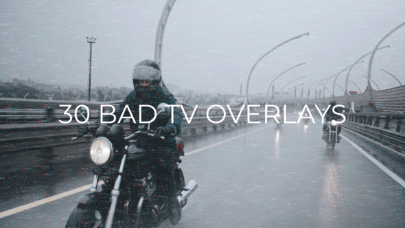 Videohive 54495474: 30 Bad TV Overlays to Enhance Your Video Projects