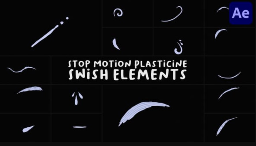 Videohive 54458819 Stop Motion Plasticine Swish Elements for After Effects