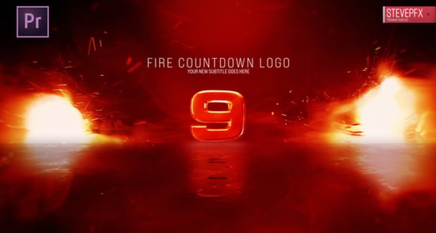 Videohive 54471310 Fire Countdown Logo