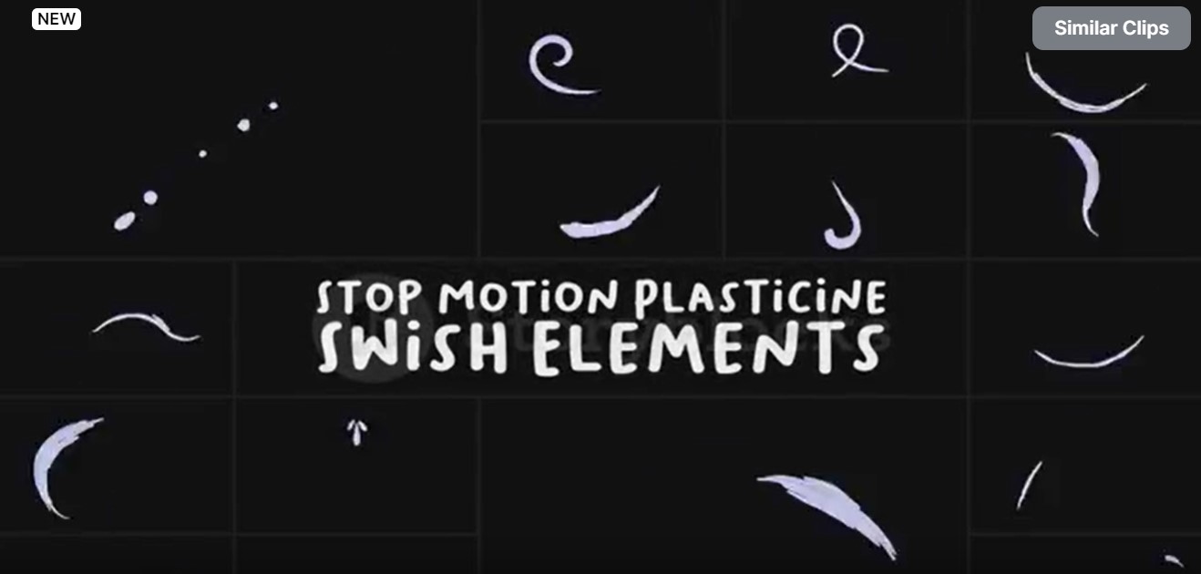 Stop Motion Plasticine Swish Elements for After Effects