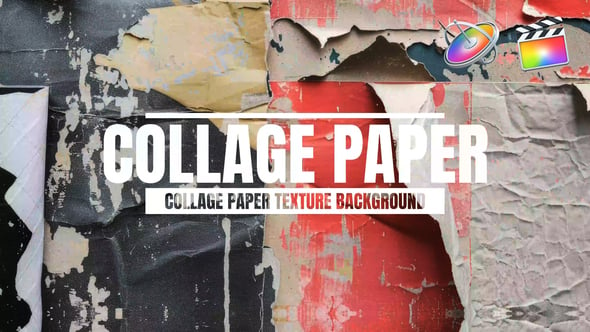 Videohive 54500291: Collage Paper Texture Paper Background for Final Cut | Motion | GFXHive