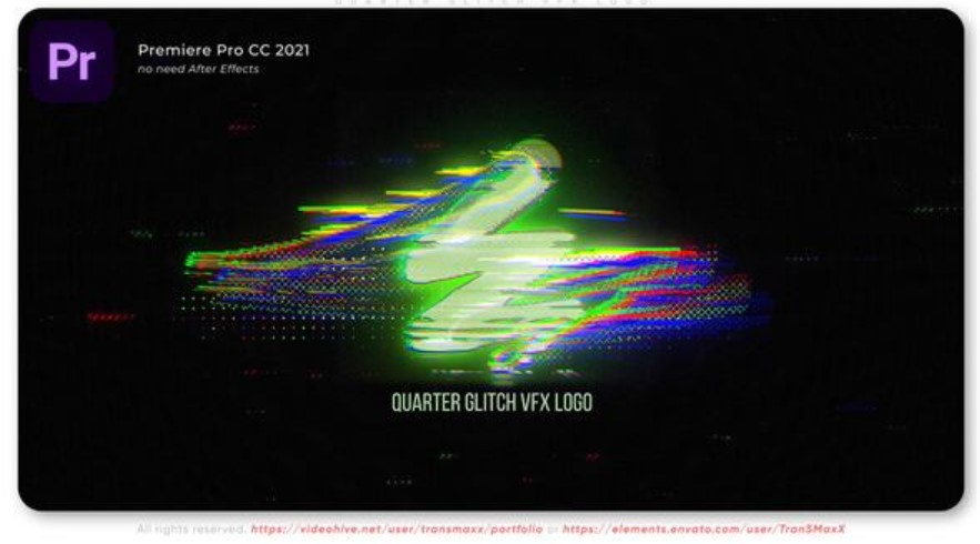 Videohive 54509780 Quarter Glitch VFX Logo