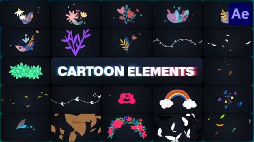 Videohive 48471064 Cartoon Elements for After Effects