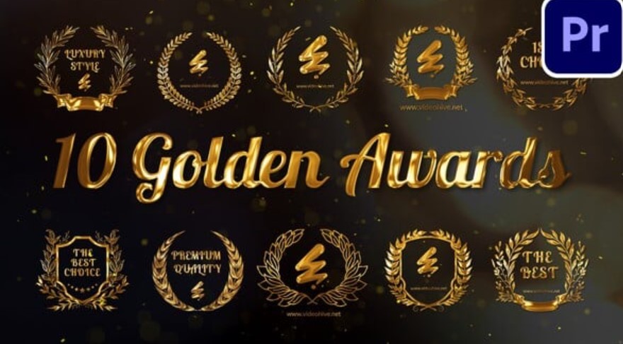 Videohive 54571733 10 Golden Awards MOGRTs For Premiere Pro