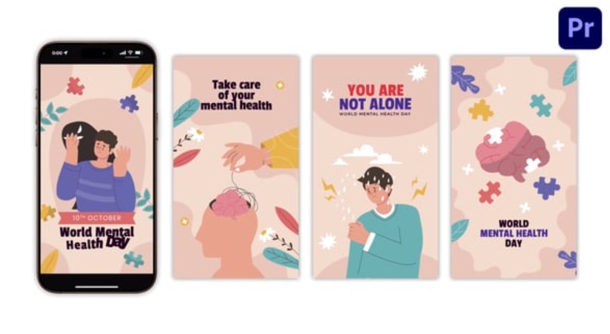 Videohive 54602039 World Mental Health Day Instagram Stories | MOGRT